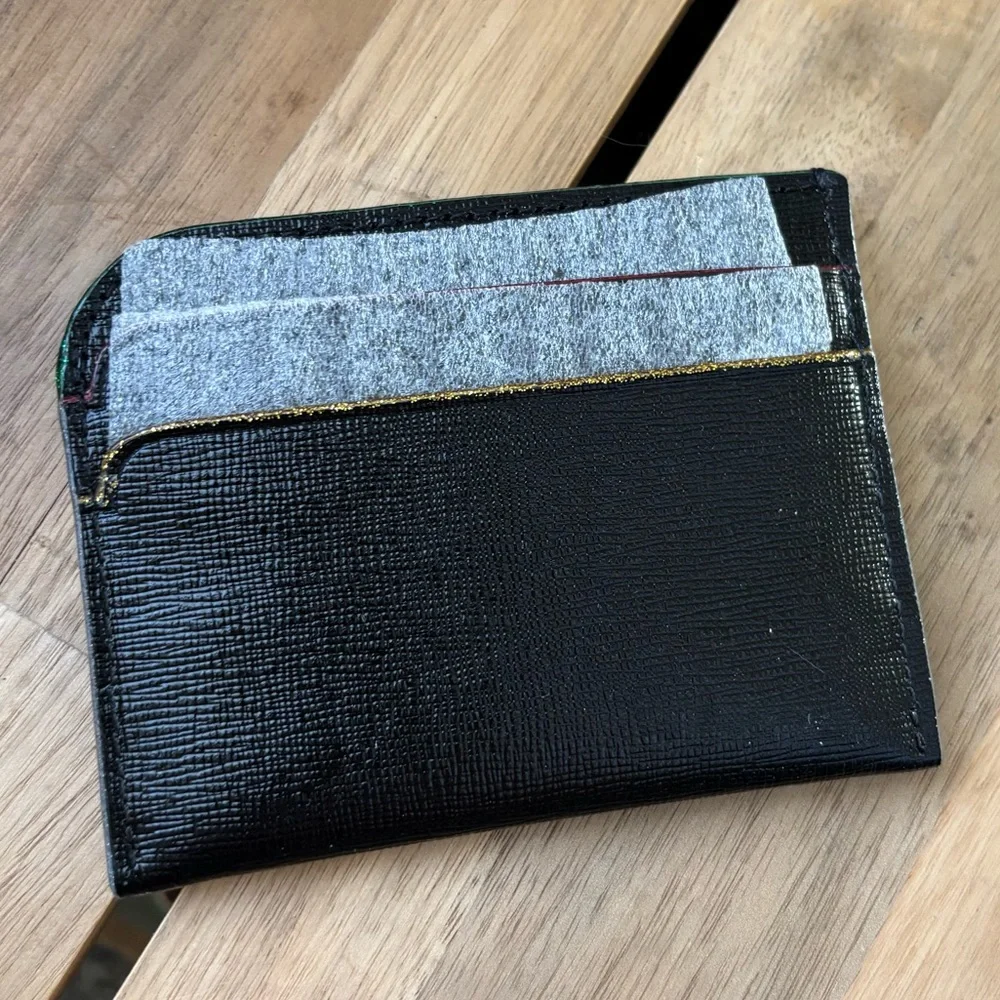 ♠️KATE SPADE nwt New York Devin Black multicolor card holder saffiano leather - Picture 5 of 12